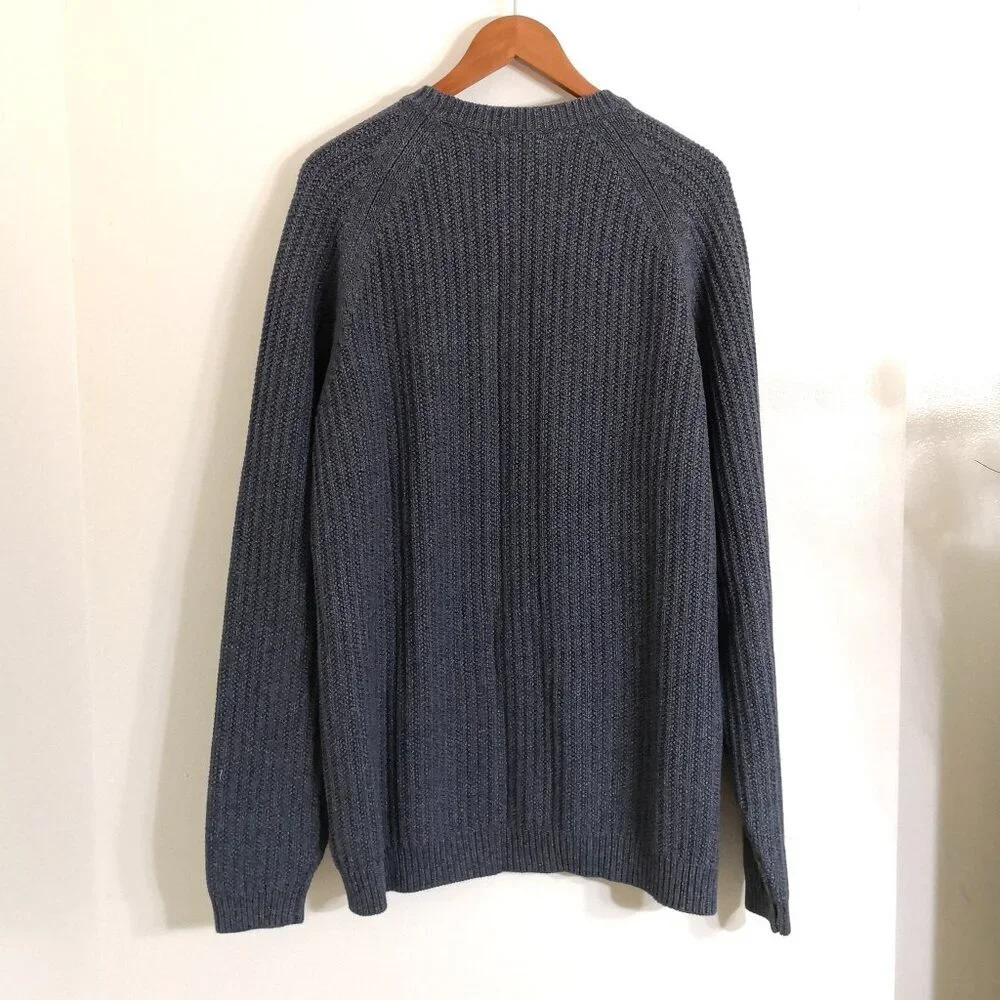 NWOT Eddie Bauer 100% Cotton Crew Neck Sweater Charcoal Gray Size XL Tall - Picture 4 of 6